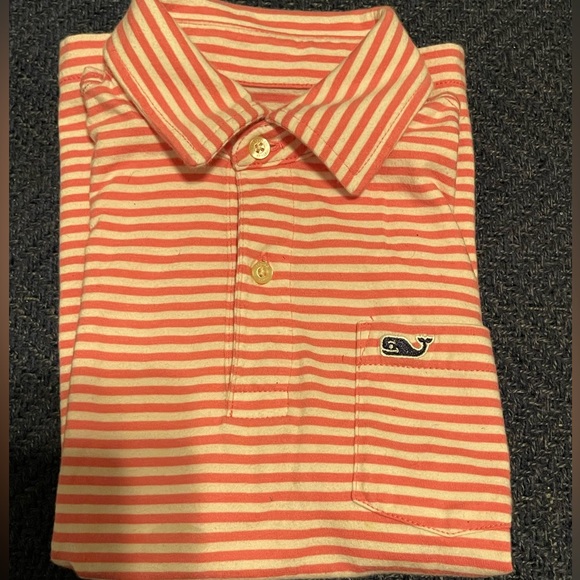 Vineyard Vines Pink and White Striped Polo for Boys - Picture 3 of 5